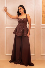 Mocha Mousse Palazzo Set