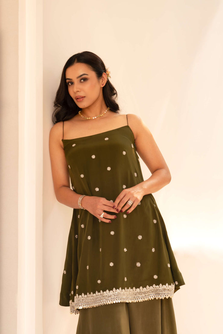 Olive Green Palazzo Set