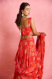 Scarlet Lehenga Set
